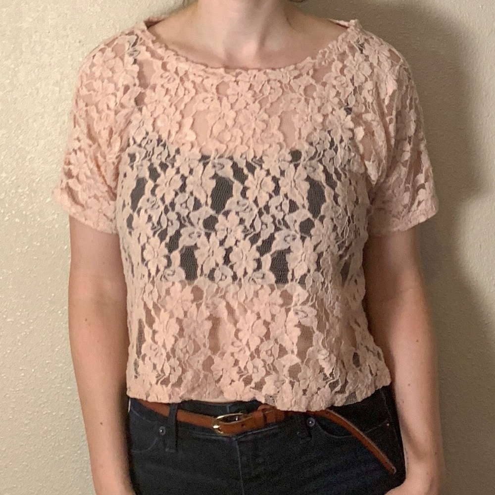 Lace Top in Blush